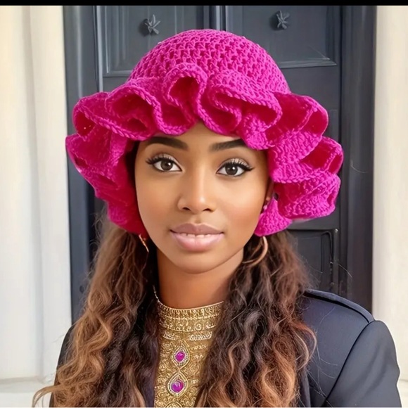 Accessories - Pink - Unique crochet hat